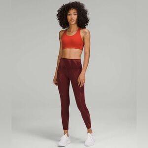 Lululemon Athletica Red and Burgundy Leggings